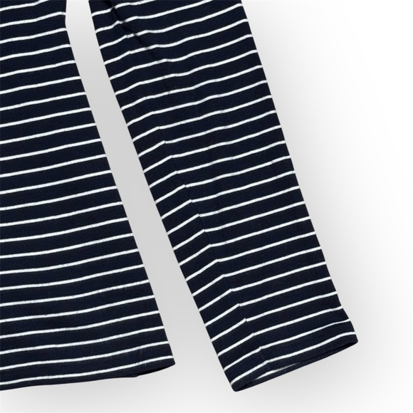 022 RALPH LAUREN Women's Striped Long Sleeve V-Neck Tee - Navy and White, XL - Picture 5 of 6